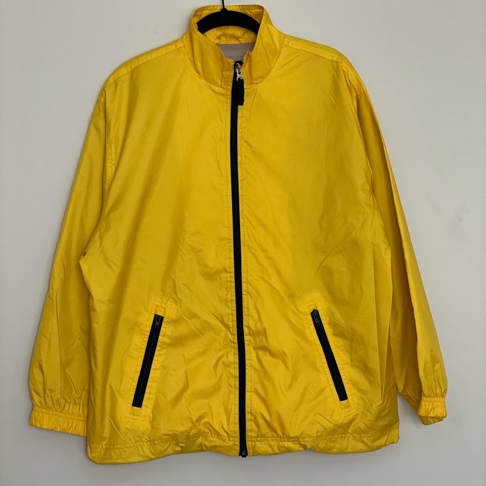 GAP Men's Bright Yellow Full-Zip Windbreaker